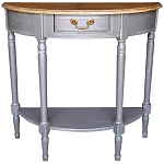 Полукруглая консоль в стиле прованс серая Margery Provence Grey Console варинант исполнения - 1 | Loft Concept в Рязани