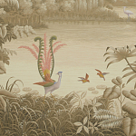 Обои ручная роспись Le Brésil Amarelo Sepia варинант исполнения - 3 | Loft Concept в Рязани