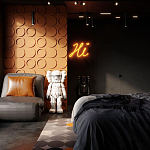 Гипсовая 3D панель с принтографией PM-105 варинант исполнения - 1 | Loft Concept в Рязани