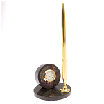 Часы настольные с ручкой из натурального камня Stone Clock варинант исполнения - 13 | Loft Concept в Рязани