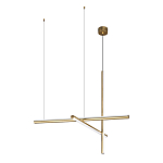 Люстра с 3-мя  пересекающимися цилиндрическими плафонами на тонких тросах Trumpet tube варинант исполнения - 2 | Loft Concept в Рязани