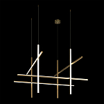 Люстра с 8-ю пересекающимися цилиндрическими плафонами на тонких тросах Trumpet tube варинант исполнения - 7 | Loft Concept в Рязани