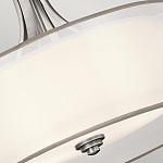 Люстра подвесная с двойным круглым плафоном из органзы и матового стекла Kichler варинант исполнения - 3 | Loft Concept в Рязани