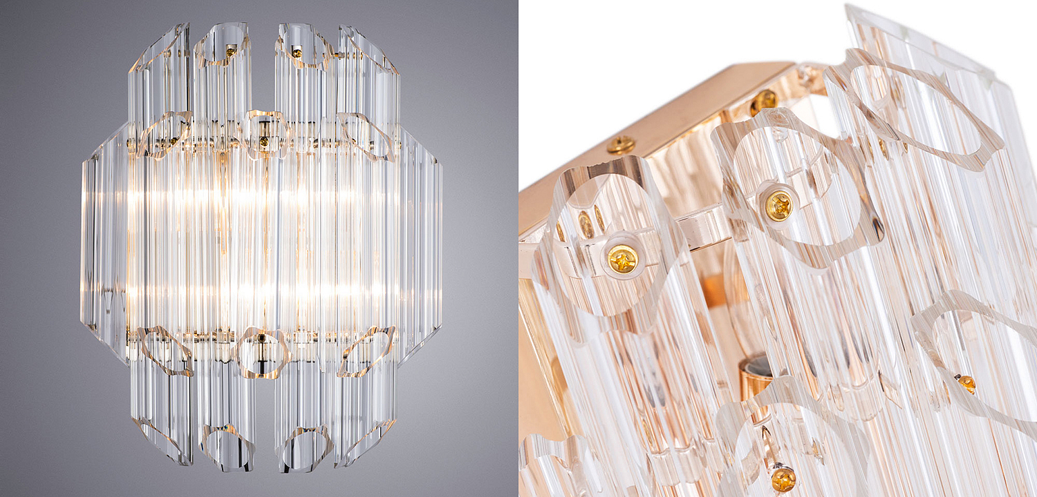 Бра Hexagon Tube Light Crystal wall lamp Бра Hexagon Tube Light Crystal wall lamp - Loft-Concept в Рязани