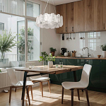 Люстра круглая с подвесными прямоугольными пластинами из стекла Glacier Panels варинант исполнения - 11 | Loft Concept в Рязани