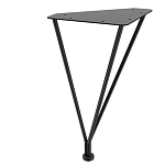 Стол журнальный c коричневой круглой столешницей на четырех черных ножках Charm Coffee Table варинант исполнения - 3 | Loft Concept в Рязани