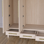 Большой Шкаф Primo Светлый дуб с 3 дверьми и 3 выдвижными ящиками варинант исполнения - 4 | Loft Concept в Рязани