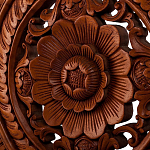 Панно из дерева круглое Flower Panel With Trees варинант исполнения - 2 | Loft Concept в Рязани