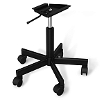 Стул с мягкой бирюзовой обивкой из велюра и подъемно-поворотным механизмом на черных колесиках Harper Turquoise варинант исполнения - 3 | Loft Concept в Рязани