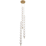 Подвесной светильник с плафонами в виде шаров из акрила Pearls Suspension Brass Cascade Hanging Lamp варинант исполнения - 1 | Loft Concept в Рязани