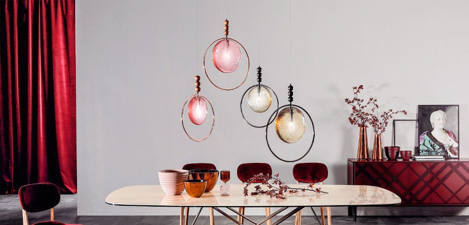 Подвесной светильник c цветным стеклом Tonin Casa Lampada Dreamy Подвесной светильник c цветным стеклом Tonin Casa Lampada Dreamy - Loft-Concept в Рязани