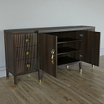 Большой Комод-буфет Elsa Dreams Walnut с ящиками варинант исполнения - 5 | Loft Concept в Рязани