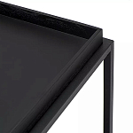 Тумба чёрная на колёсах Cabinet on Wheels варинант исполнения - 4 | Loft Concept в Рязани