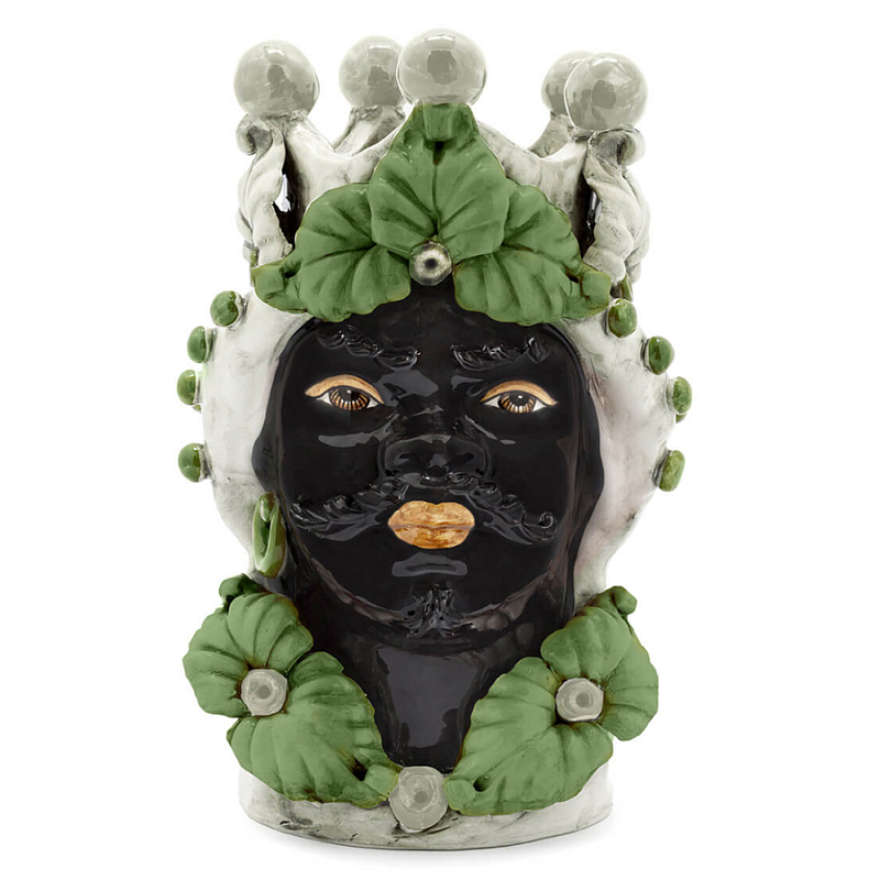 Ваза VASE MORO MAN EVE Green Зеленый Ваза VASE MORO MAN EVE Green Зеленый в Рязани | Loft Concept