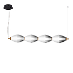 Подвесной светильник линейный в сочетании двух разных фактур стекла Enchanting варинант исполнения - 1 | Loft Concept в Рязани