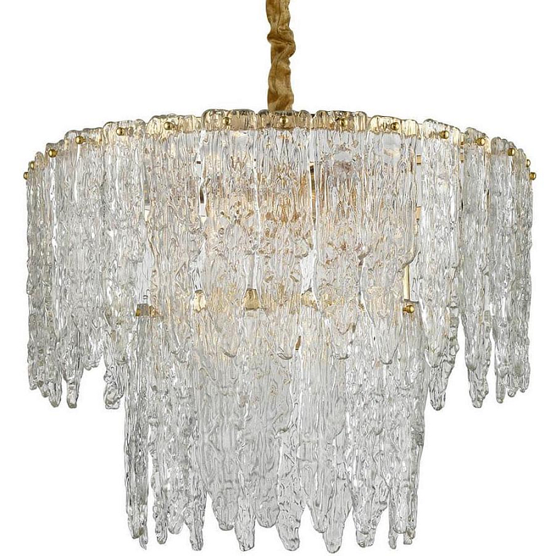 Люстра Cold Heart Chandelier two Золотой Прозрачное Стекло Люстра Cold Heart Chandelier two Золотой Прозрачное Стекло в Рязани | Loft Concept