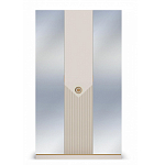 Шкаф трёхдверный с 2-мя зеркальными дверками Satin Furniture варинант исполнения - 3 | Loft Concept в Рязани