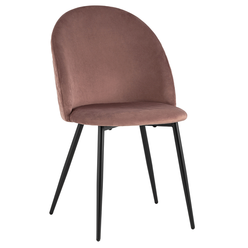 Мягкий стул в велюре пыльно-розового цвета Miruna Chair Черный Пепельно-розовый Мягкий стул в велюре пыльно-розового цвета Miruna Chair Черный Пепельно-розовый в Рязани | Loft Concept