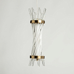 Подвесной светильник с цилиндрическим плафоном из прозрачных стеклянных трубок Nembus варинант исполнения - 5 | Loft Concept в Рязани