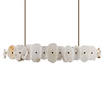 Подвесной светильник с фигурными элементами из белого алебастра Cryptocrystalline Stone варинант исполнения - 7 | Loft Concept в Рязани