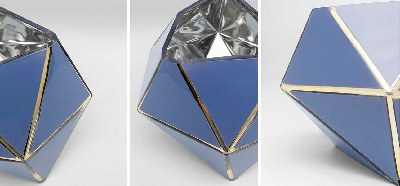 Ваза голубая Geometric projection Ваза голубая Geometric projection - Loft-Concept в Рязани