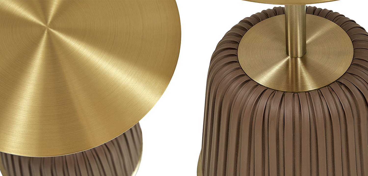 Приставной стол Orlaith Brown Gold Side Table Приставной стол Orlaith Brown Gold Side Table - Loft-Concept в Рязани