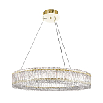 Люстра подвесная круглая из прозрачного хрусталя с золотым корпусом Selfsufficient варинант исполнения - 7 | Loft Concept в Рязани