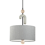 Люстра с серым тканевым плафоном Flourish варинант исполнения - 1 | Loft Concept в Рязани