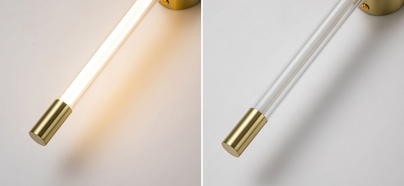 Бра Trumpet tube Double Золотое 60 см Бра Trumpet tube Double Золотое 60 см - Loft-Concept в Рязани