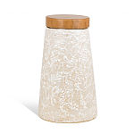 Керамический столик с деревянной столешницей "Пешка" варинант исполнения - 6 | Loft Concept в Рязани