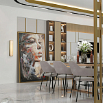 Бра в металлическом корпусе с рассеивателем из бежевого алебастра Cryptocrystalline Stone варинант исполнения - 2 | Loft Concept в Рязани