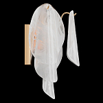 Бра из полупрозрачных овальных лепестков из стекла с металлическим основанием золотого цвета Nazaire Glass Lighting варинант исполнения - 2 | Loft Concept в Рязани