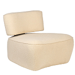 Кресло бежевое без подлокотников с обивкой из ткани букле Space of Freedom варинант исполнения - 1 | Loft Concept в Рязани