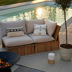 Уличное кресло из массива акации Trivett Wooden Chair варинант исполнения - 9 | Loft Concept в Рязани