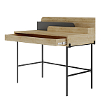 Стол письменный с выдвижным ящиком цвета древесины LEILA WORKING TABLE OAK ANTHRACITE варинант исполнения - 1 | Loft Concept в Рязани
