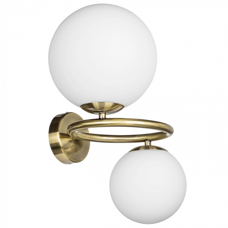 Бра Bubbles on Ring Sconces Белый Латунь Бра Bubbles on Ring Sconces Белый Латунь в Рязани | Loft Concept