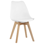 Стул с основой из пластика и мягким сиденьем Arvika White варинант исполнения - 1 | Loft Concept в Рязани