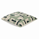 Подушка декоративная зеленого цвета с геометрическим рисунком Divine Abstractions варинант исполнения - 1 | Loft Concept в Рязани