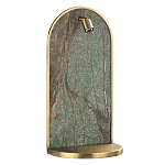 Настенный светильник зеленого цвета с бронзовой рамкой овальной формы с полкой Herbarium  варинант исполнения - 1 | Loft Concept в Рязани