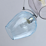 Люстра каскадная с 9-ю разноцветными стеклянными плафонами Kaleido варинант исполнения - 5 | Loft Concept в Рязани