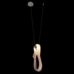 Подвесной светильник белого цвета с изогнутым плафоном Flow Loop варинант исполнения - 3 | Loft Concept в Рязани