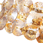 Люстра круглая золотого цвета с круглыми хрустальным элементами Solyria варинант исполнения - 7 | Loft Concept в Рязани