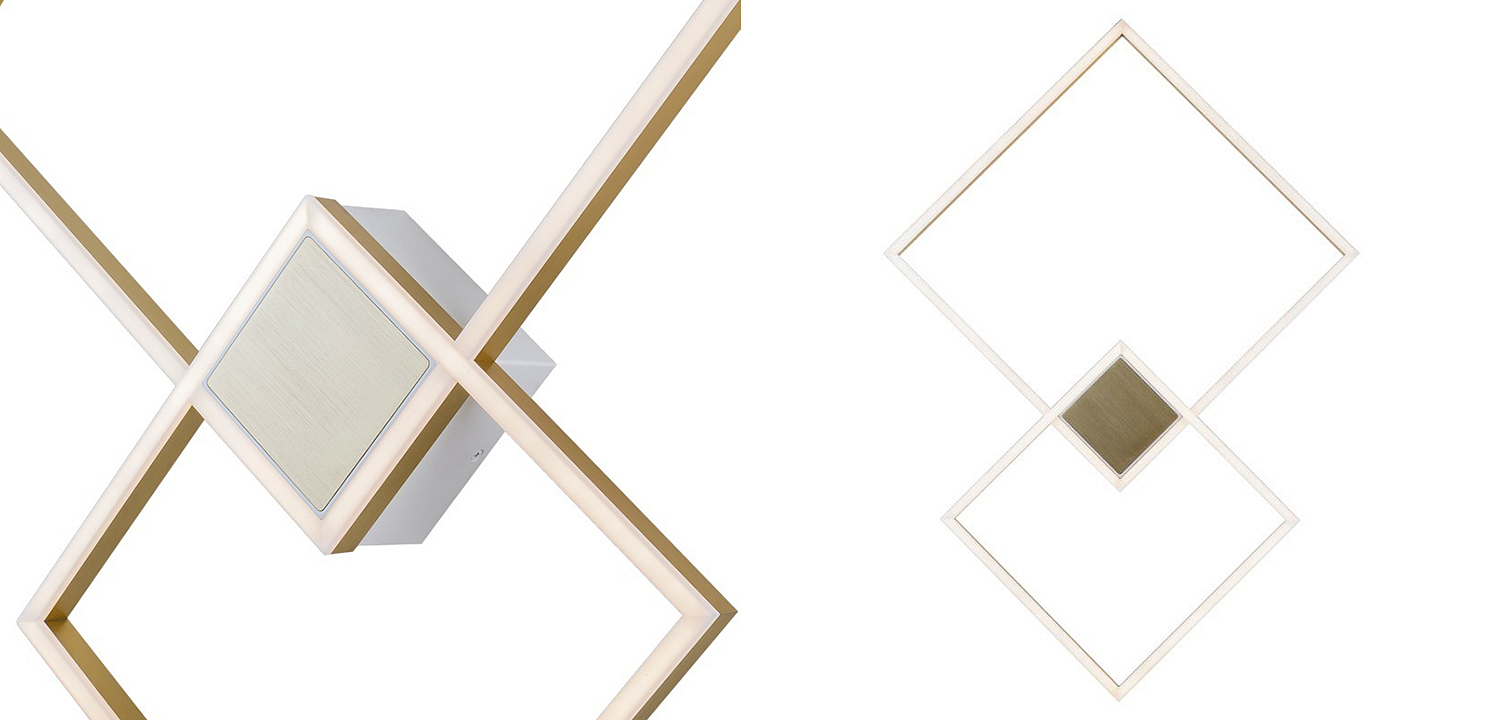 Потолочный светильник Squares Two Geometrical Shape Ceiling Light Потолочный светильник Squares Two Geometrical Shape Ceiling Light - Loft-Concept в Рязани