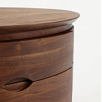 Прикроватный столик из дерева с 2-мя ящиками Moon Walnut Furniture варинант исполнения - 5 | Loft Concept в Рязани