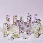 Подставка для телефона из эпоксидной смолы с цветами белая Epoxy Flowers Phone Stand White варинант исполнения - 4 | Loft Concept в Рязани