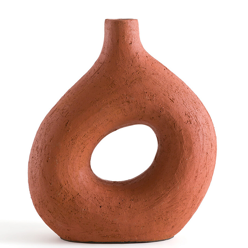 Ваза декоративная керамическая Ceramic Vase Белый Терракотовый Ваза декоративная керамическая Ceramic Vase Белый Терракотовый в Рязани | Loft Concept