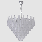 Люстра с подвесками из рифленного стекла в форме капель Textured Glass Chandelier варинант исполнения - 10 | Loft Concept в Рязани