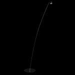 Торшер с изогнутой черной металлической стойкой и цилиндрическим плафоном Davide Groppi варинант исполнения - 2 | Loft Concept в Рязани