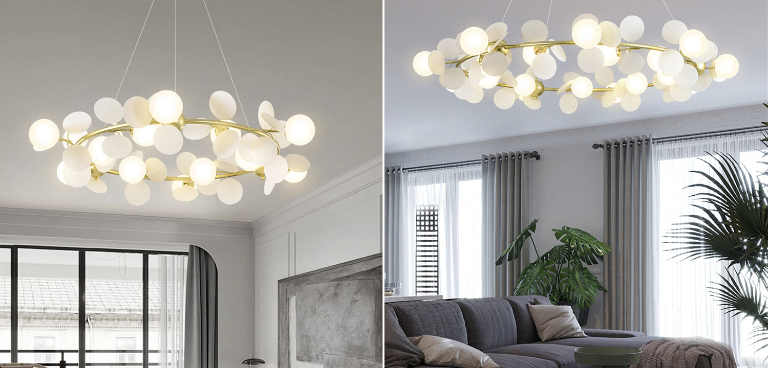 Люстра MATISSE Chandelier circle white Люстра MATISSE Chandelier circle white - Loft-Concept в Рязани