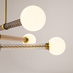 Люстра со стеклянными вставками Helios варинант исполнения - 3 | Loft Concept в Рязани